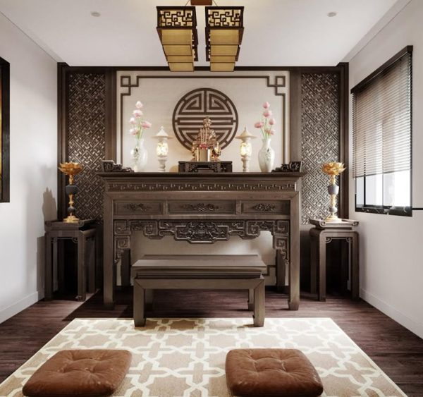 mẫu phòng thờ hiện đại 02