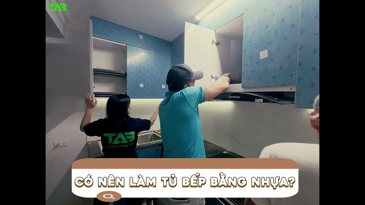 tủ bếp nhựa cánh acrylic