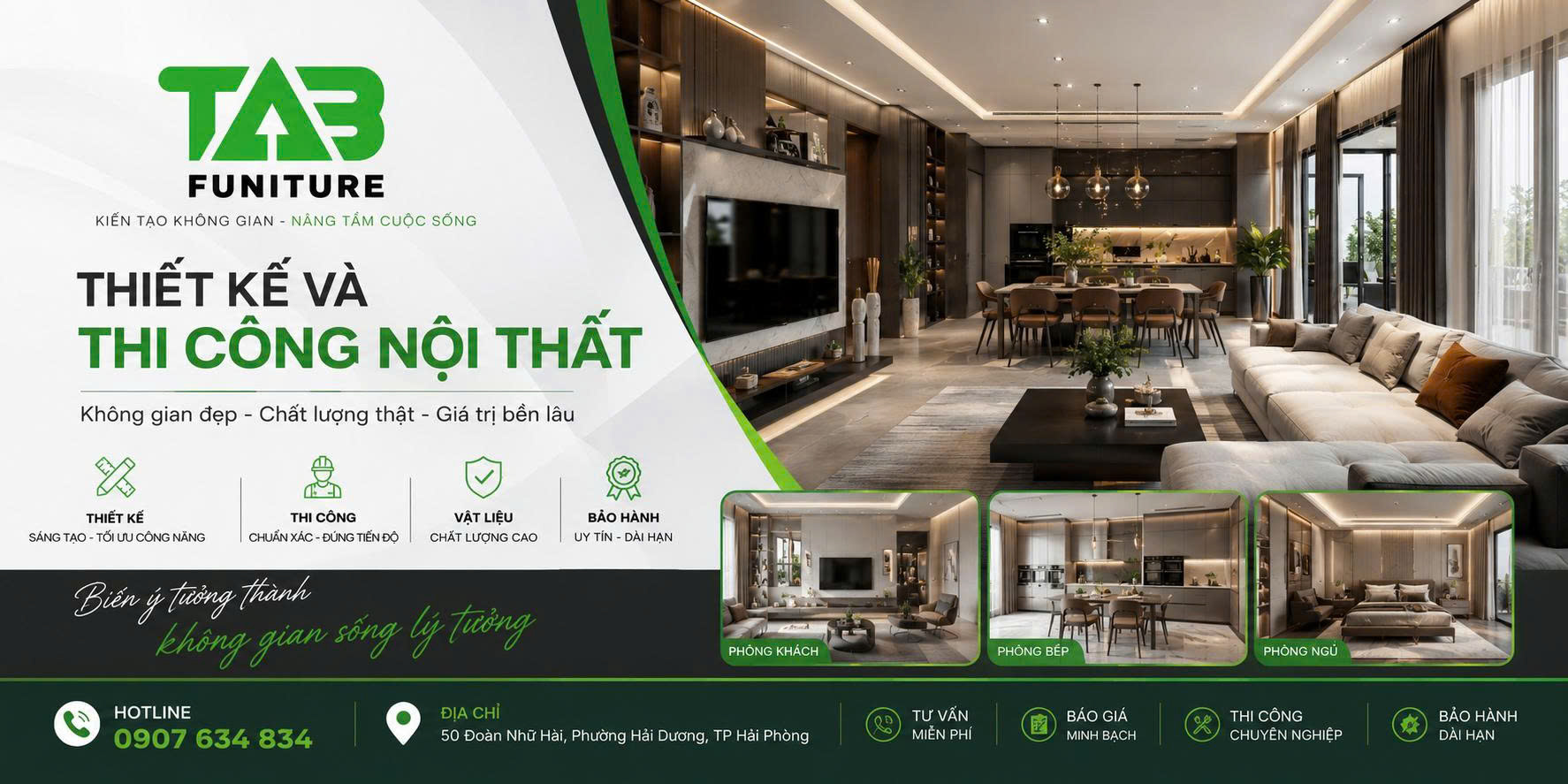thiết kế và thi công nội thất tab